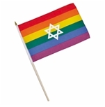 דגל קשת מגן דוד על מקל